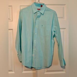 Izod Mint Green Men’s Size L Dress Shirt